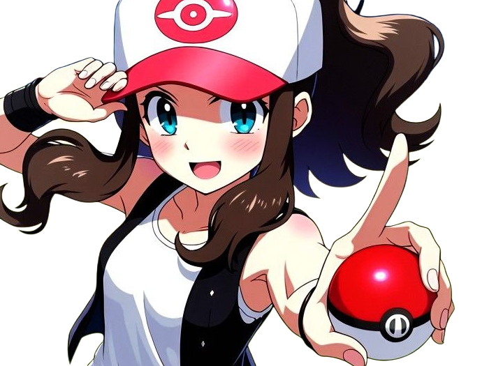 ludvina hilda touko white dresseuse trainer pokemon jeu anime 5g unys renouet fille cheveux-bruns yeux-bleus