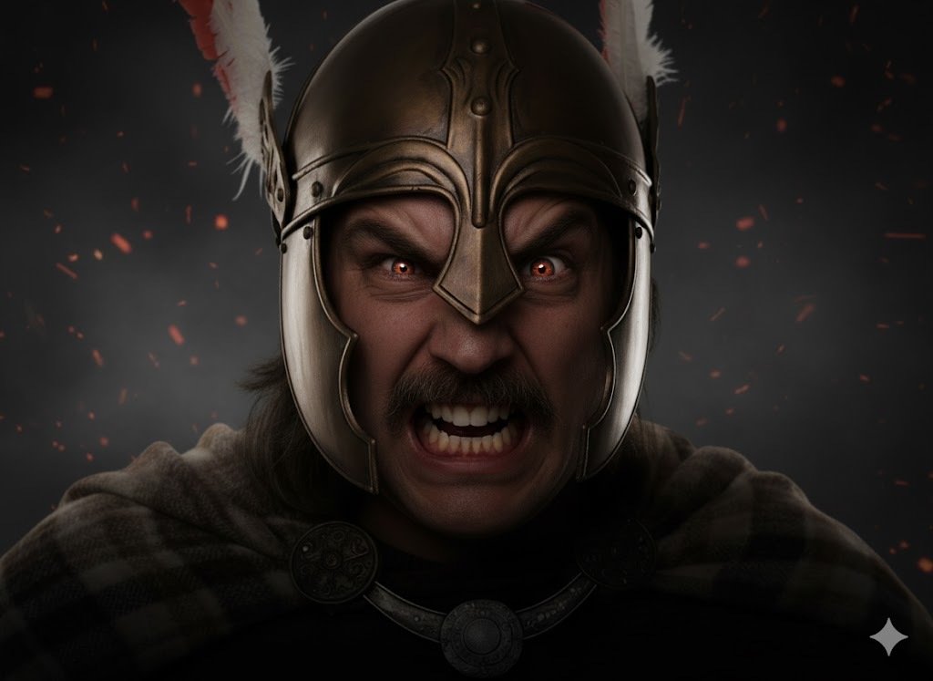 gaulois enerve bagarre casque