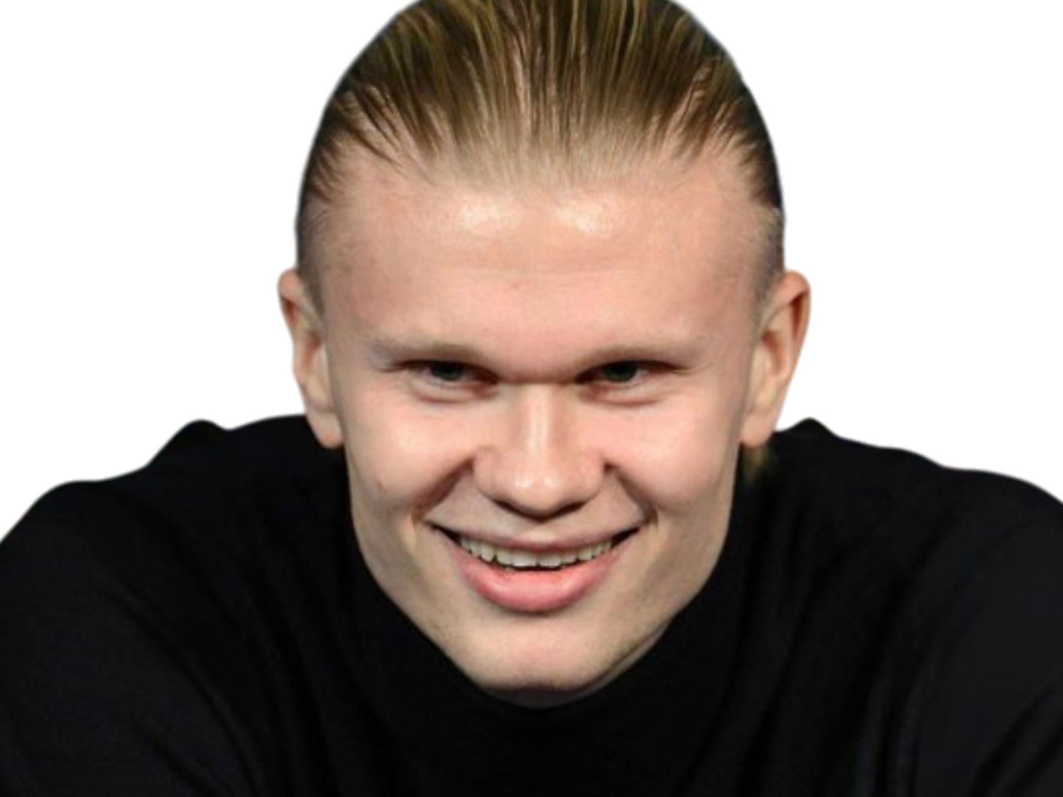 erling haaland sourire machiavelique diabolique narquois demon satanique moqueur arrogant meprisant