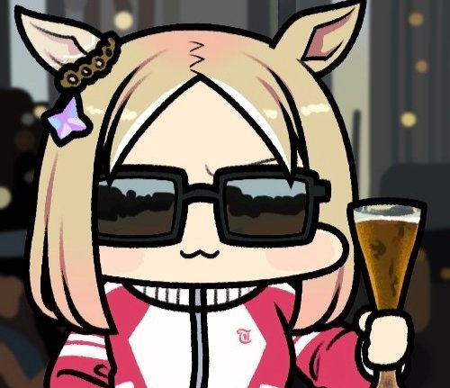 umamusume uma musume cheval horse narita top road ntr champagne lunettes hehe swag chibi