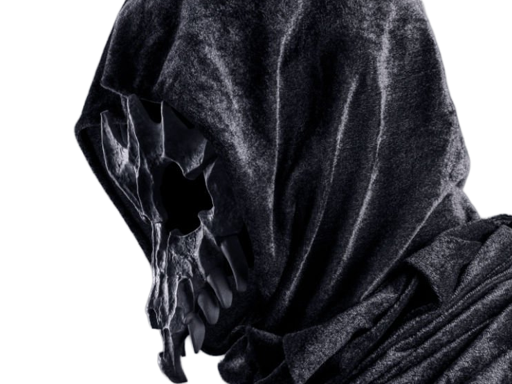 masque capuche noir effrayant sombre personne mysterieuse anonyme satanique culte secte corbeau