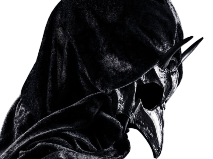 masque capuche noir effrayant sombre personne mysterieuse anonyme satanique culte secte oiseau