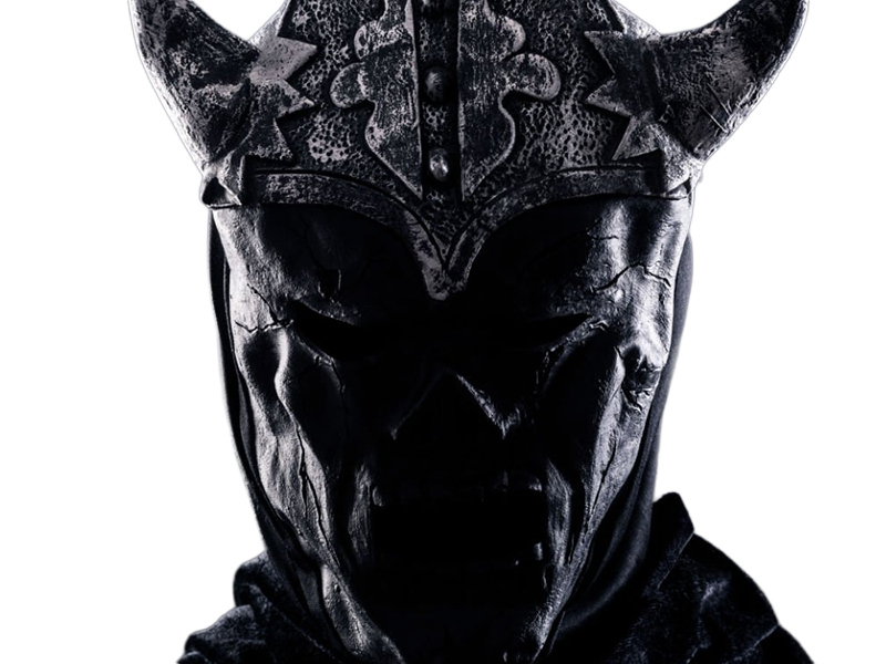 masque capuche noir effrayant sombre personne mysterieuse anonyme satanique culte secte demon cornu