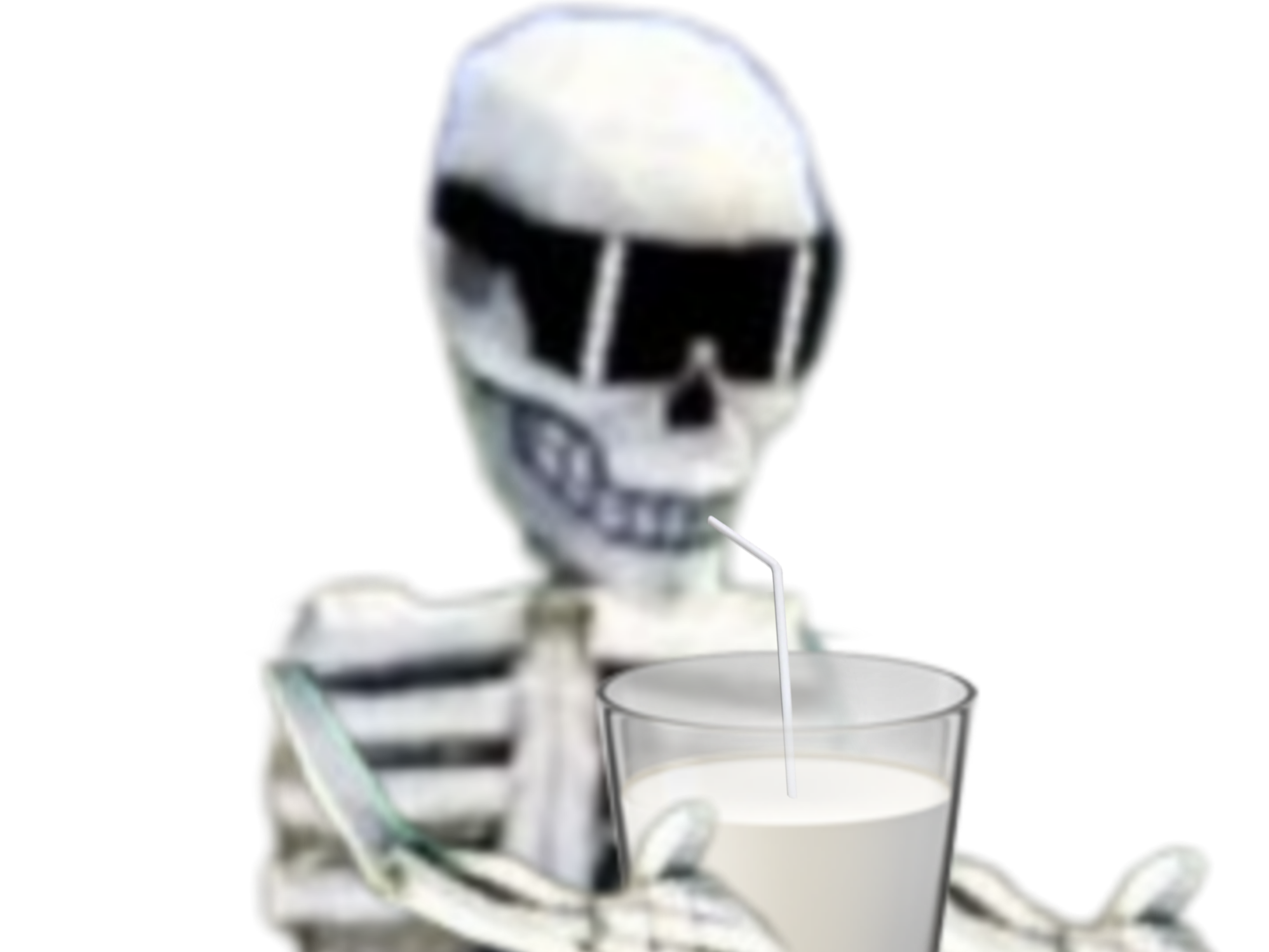 megabonk squelette calcium jeu steam boit verre lait paille lunettes