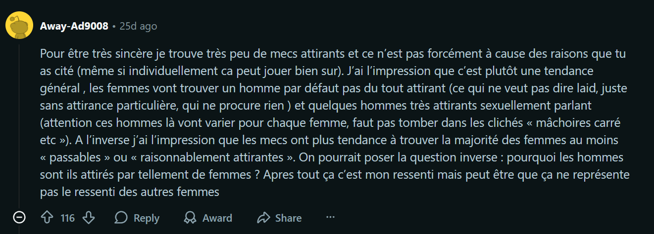 reddit meuf femme girl beaute mec chad