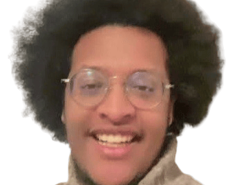 le bracq influenseur droite tik tok lunettes coupe afro touffe sourire smile