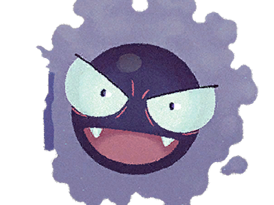 fantominus gastly ghos pokemon pkm jeu anime type spectre poison 1g kanto gaz