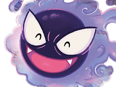 fantominus gastly ghos pokemon pkm jeu anime type spectre poison 1g kanto gaz