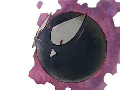 fantominus gastly ghos pokemon pkm jeu anime type spectre poison 1g kanto gaz