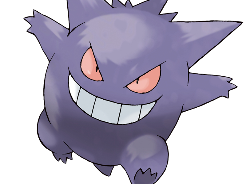 ectoplasma gengar gangar pokemon pkm jeu anime type spectre poison 1g kanto ombre