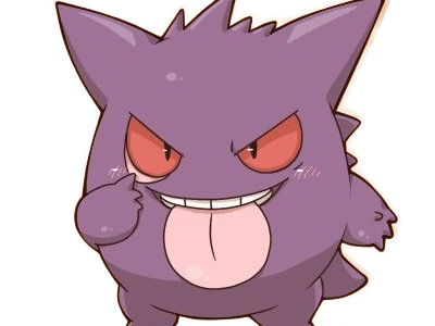 ectoplasma gengar gangar pokemon pkm jeu anime type spectre poison 1g kanto ombre