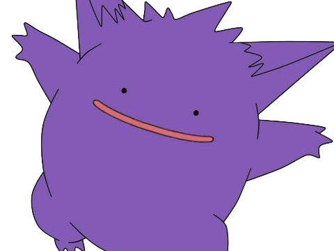ectoplasma gengar gangar pokemon pkm jeu anime type spectre poison 1g kanto ombre