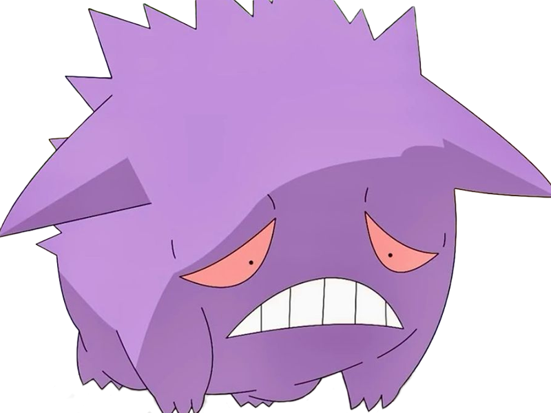 ectoplasma gengar gangar pokemon pkm jeu anime type spectre poison 1g kanto ombre