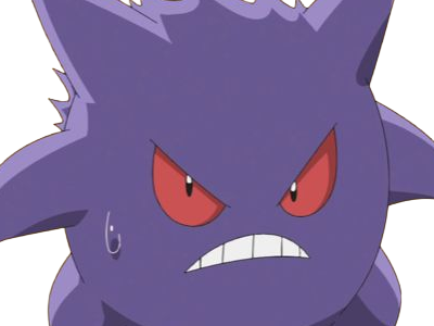ectoplasma gengar gangar pokemon pkm jeu anime type spectre poison 1g kanto ombre