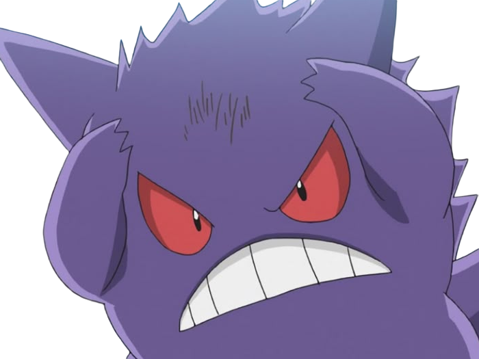 ectoplasma gengar gangar pokemon pkm jeu anime type spectre poison 1g kanto ombre