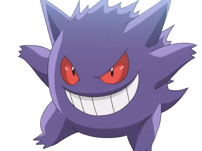 ectoplasma gengar gangar pokemon pkm jeu anime type spectre poison 1g kanto ombre