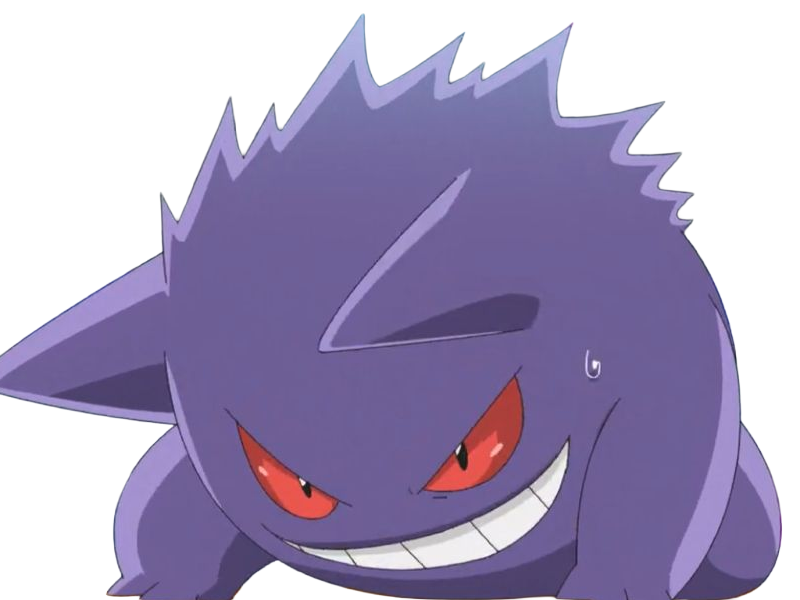 ectoplasma gengar gangar pokemon pkm jeu anime type spectre poison 1g kanto ombre