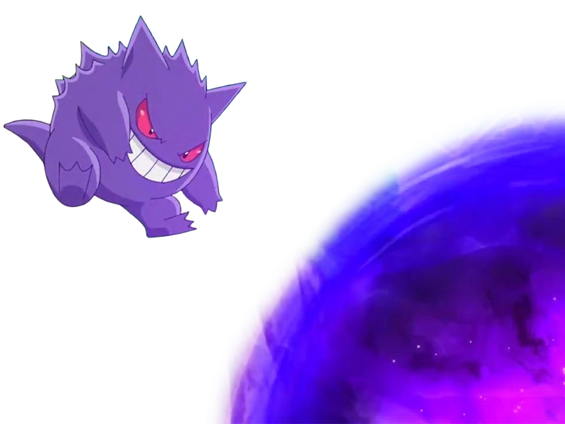 ectoplasma gengar gangar pokemon pkm jeu anime type spectre poison 1g kanto ombre