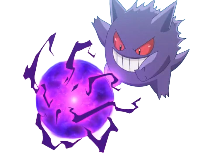ectoplasma gengar gangar pokemon pkm jeu anime type spectre poison 1g kanto ombre