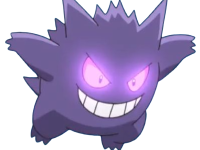 ectoplasma gengar gangar pokemon pkm jeu anime type spectre poison 1g kanto ombre