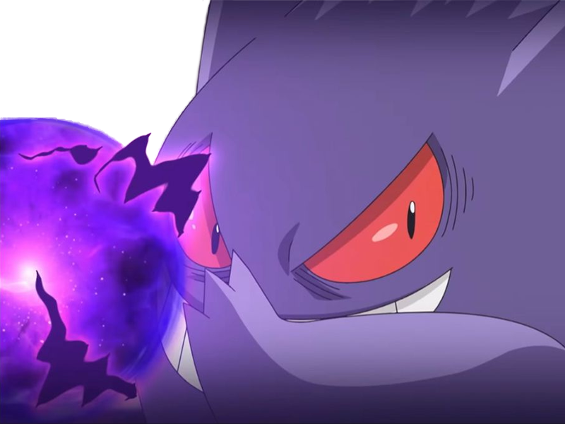 ectoplasma gengar gangar pokemon pkm jeu anime type spectre poison 1g kanto ombre