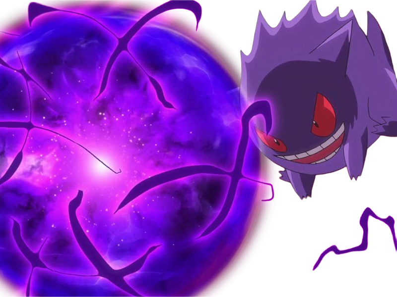 ectoplasma gengar gangar pokemon pkm jeu anime type spectre poison 1g kanto ombre