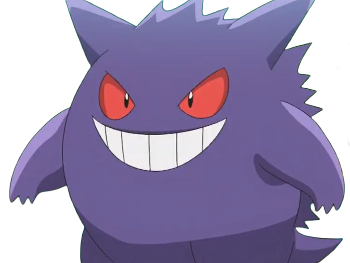 ectoplasma gengar gangar pokemon pkm jeu anime type spectre poison 1g kanto ombre
