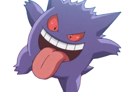 ectoplasma gengar gangar pokemon pkm jeu anime type spectre poison 1g kanto ombre