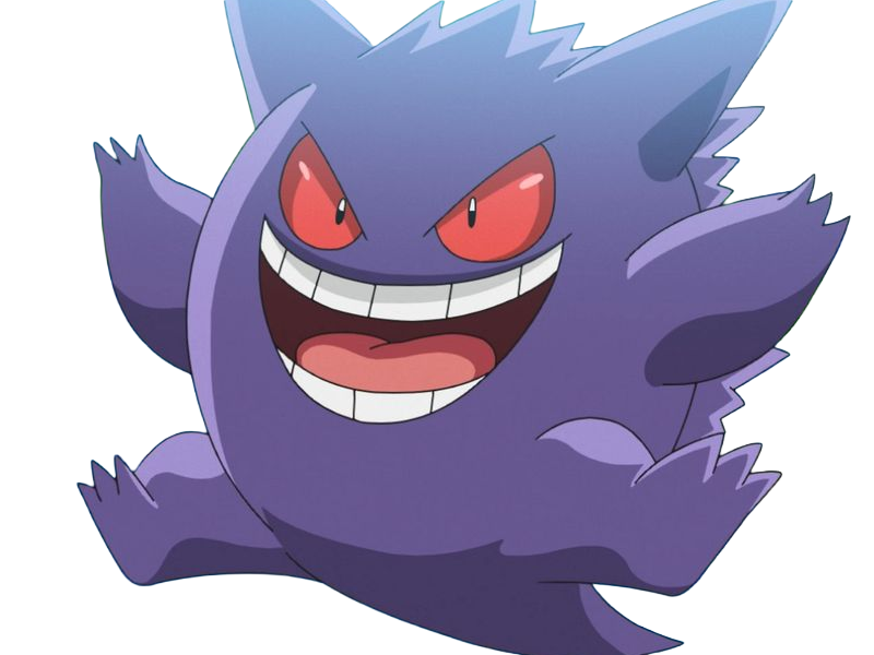 ectoplasma gengar gangar pokemon pkm jeu anime type spectre poison 1g kanto ombre