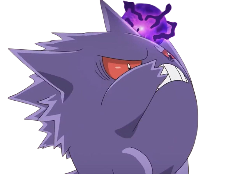 ectoplasma gengar gangar pokemon pkm jeu anime type spectre poison 1g kanto ombre