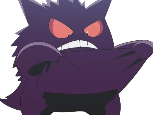 ectoplasma gengar gangar pokemon pkm jeu anime type spectre poison 1g kanto ombre