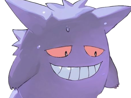 ectoplasma gengar gangar pokemon pkm jeu anime type spectre poison 1g kanto ombre
