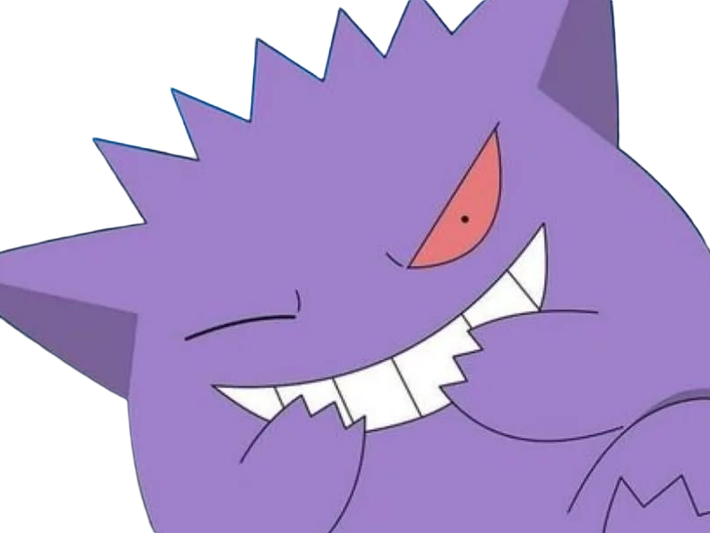 ectoplasma gengar gangar pokemon pkm jeu anime type spectre poison 1g kanto ombre