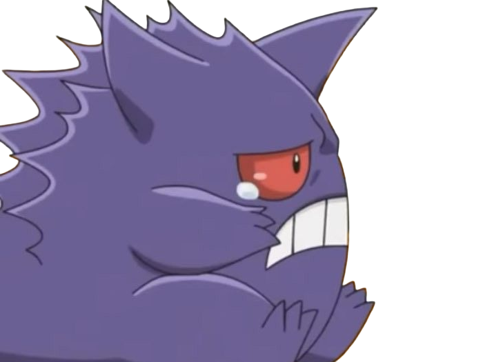 ectoplasma gengar gangar pokemon pkm jeu anime type spectre poison 1g kanto ombre