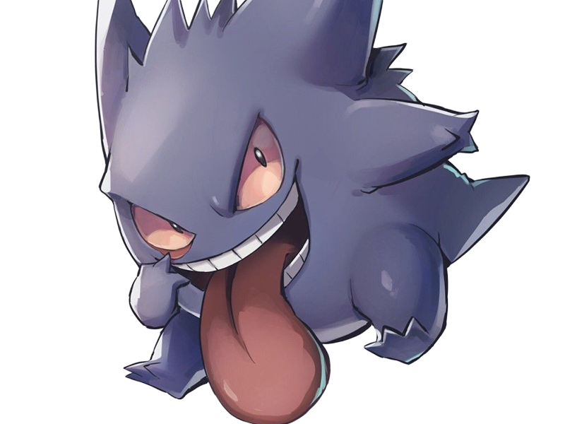 ectoplasma gengar gangar pokemon pkm jeu anime type spectre poison 1g kanto ombre