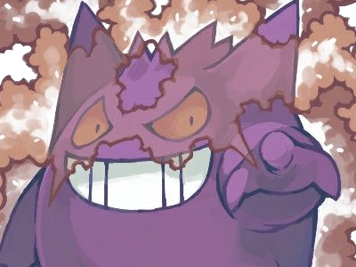 ectoplasma gengar gangar pokemon pkm jeu anime type spectre poison 1g kanto ombre