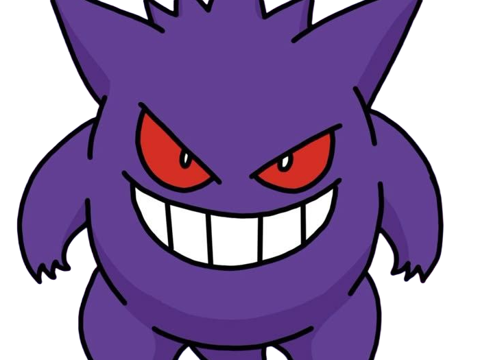 ectoplasma gengar gangar pokemon pkm jeu anime type spectre poison 1g kanto ombre