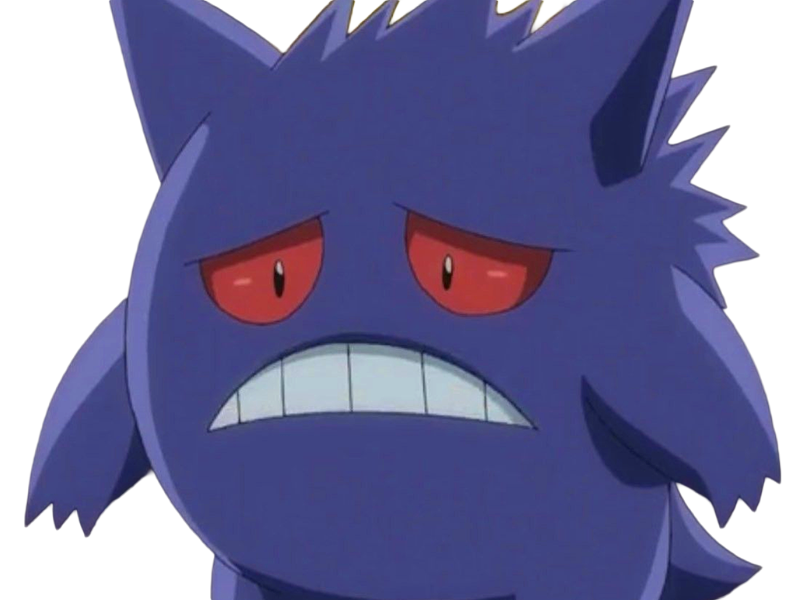 ectoplasma gengar gangar pokemon pkm jeu anime type spectre poison 1g kanto ombre