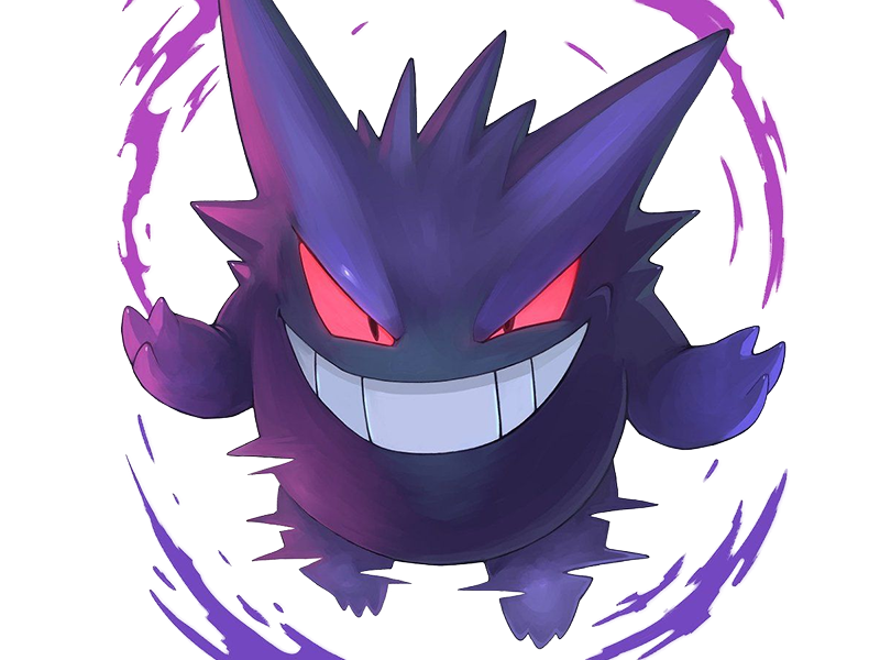 ectoplasma gengar gangar pokemon pkm jeu anime type spectre poison 1g kanto ombre