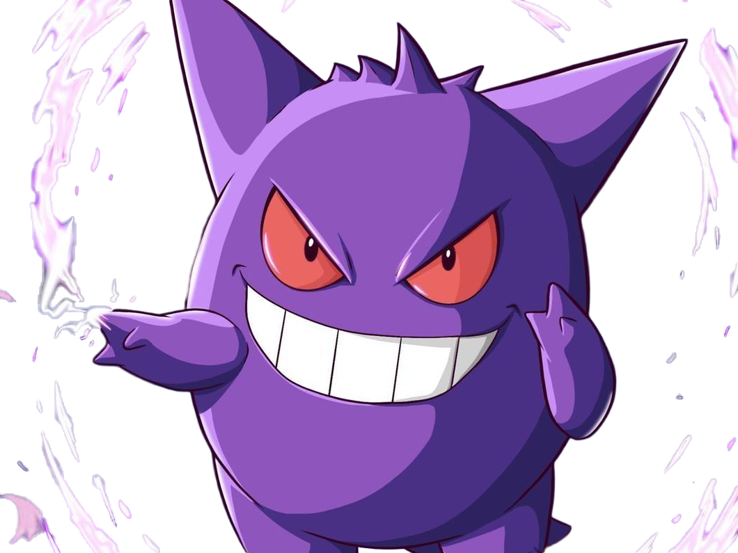 ectoplasma gengar gangar pokemon pkm jeu anime type spectre poison 1g kanto ombre