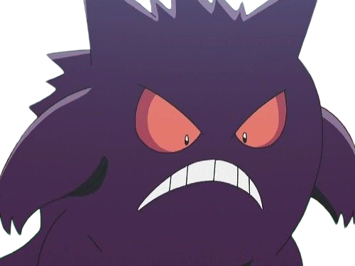 ectoplasma gengar gangar pokemon pkm jeu anime type spectre poison 1g kanto ombre