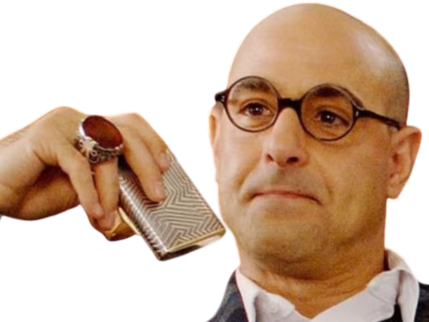 stanley tucci diable prada mode chauve swag