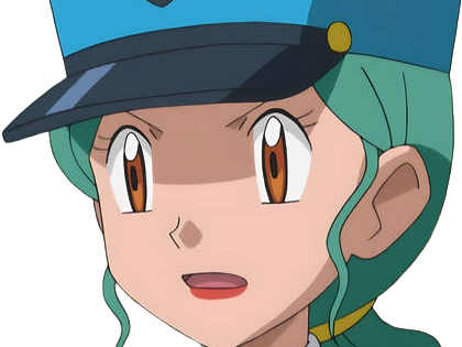 agent jenny junsar pokemon pkm jeu anime waifu femme police policiere kalos xy cheveux-verts yeux-marrons