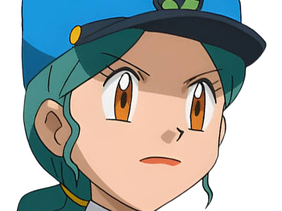 agent jenny junsar pokemon pkm jeu anime waifu femme police policiere kalos xy cheveux-verts yeux-marrons