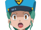 agent-jenny-junsar-pokemon-pkm-jeu-anime-waifu-femme-police-policiere-kalos-xy-cheveux-verts-yeux-marrons
