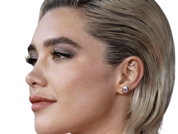 florence pugh yelena belova thunderbolts actrice britannique anglaise blonde cheveux courts yeux verts femme