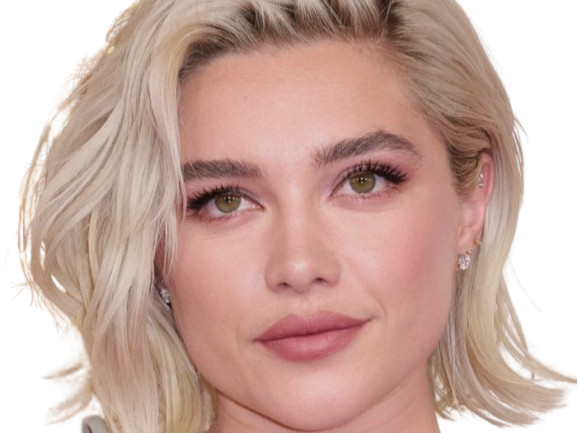 florence pugh yelena belova thunderbolts actrice britannique anglaise blonde cheveux courts yeux verts femme