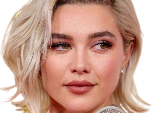 florence pugh yelena belova thunderbolts actrice britannique anglaise blonde cheveux courts yeux verts femme