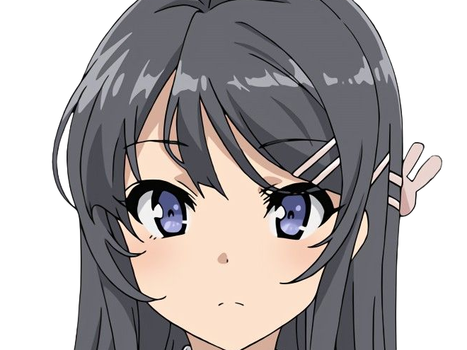 sakurajima mai seishun-buta-yarou aobuta anime manga waifu femme actrice lyceenne bunny girl cheveux-noirs yeux-violets