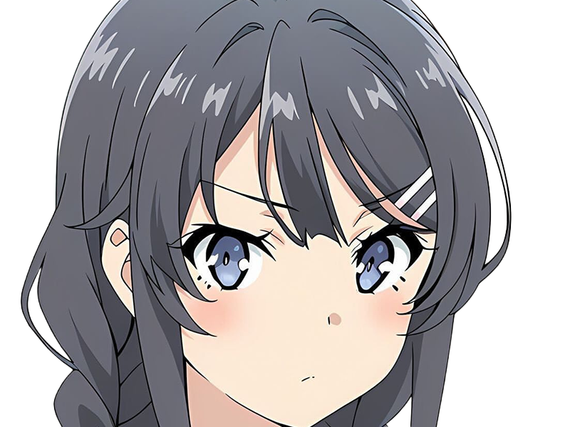 sakurajima mai seishun-buta-yarou aobuta anime manga waifu femme actrice lyceenne bunny girl cheveux-noirs yeux-violets